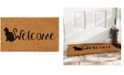 Home & More Feline Welcome 17" x 29" Coir/Vinyl Doormat